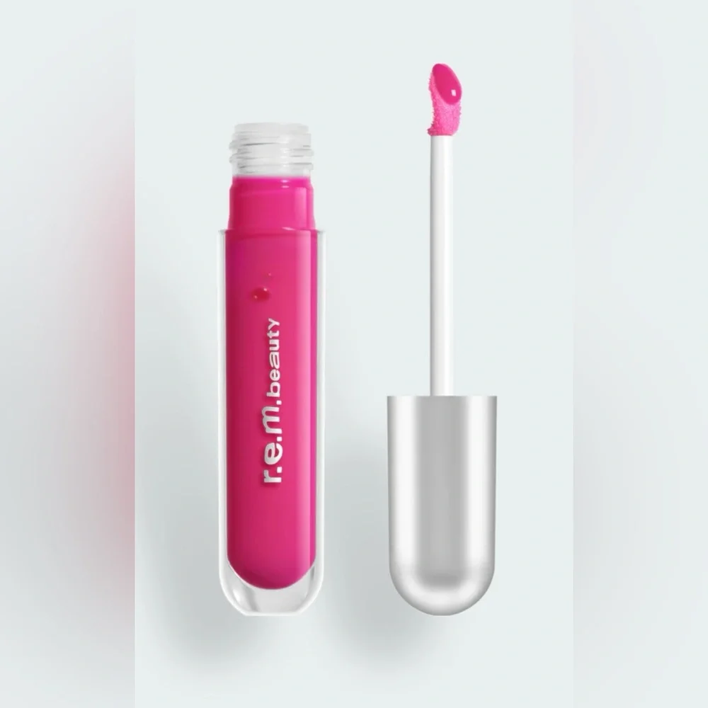 R.E.M. Beauty Essential Drip Glossy Balm Lipgloss Strawberry Soda Pink NEW OS